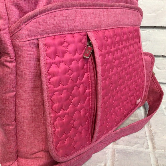 LUG HOT PINK CROSSBODY BAG WITH ADJUSTABLE STRAP EUC - Picture 3 of 14